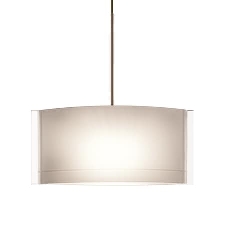 Besa Lighting Jodi Cord Pendant, Opal Glossy, Bronze Finish, 1x50W Halogen 1XT-673006-BR